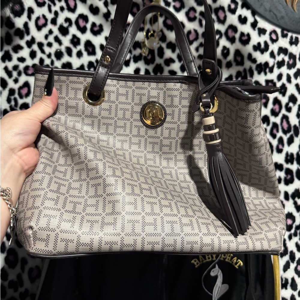 Elegant Brown Patterned Handbag